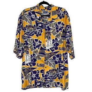 Reyn Spooner Sport Men’s Sz XL LSU Tigers Champions Hawaiian Shirt Pennants